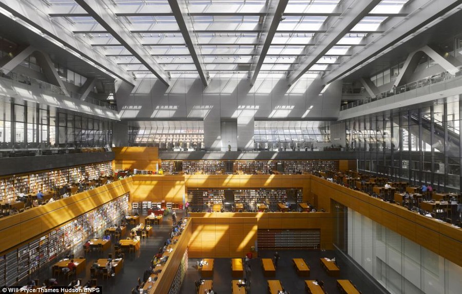 Big demand: Dr Campbell says that although public libraries are being closed in Europe but in other parts of the world they are being built, including the ultra-modern National Library of China in Beijing