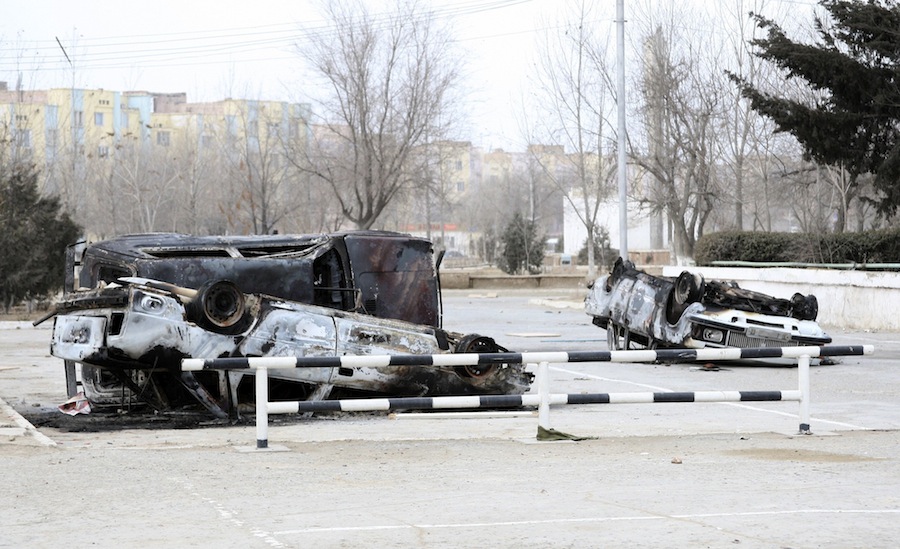 Жанаозен, 17 декабря, после подавления беспорядков. © Olga Yaroslavskaya/Reuters