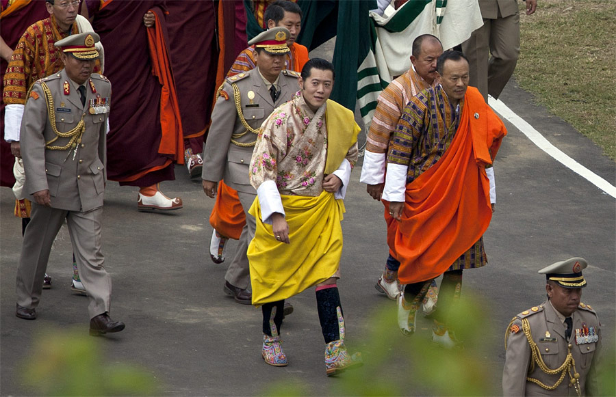 Король Бутана перед церемонией свадьбы. © Adrees Latif/Reuters