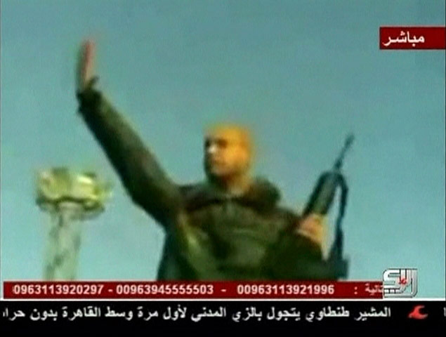 Сын убитого Муаммара Каддафи Сейф аль-Ислам на кадре из видео Reuters TV. Из архива. © Reuters