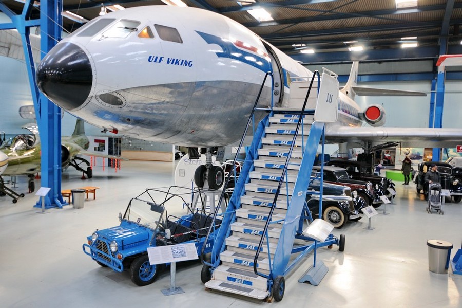 Самолет Каравелла авиакомпании SAS в Техническом музее в Эльсиноре