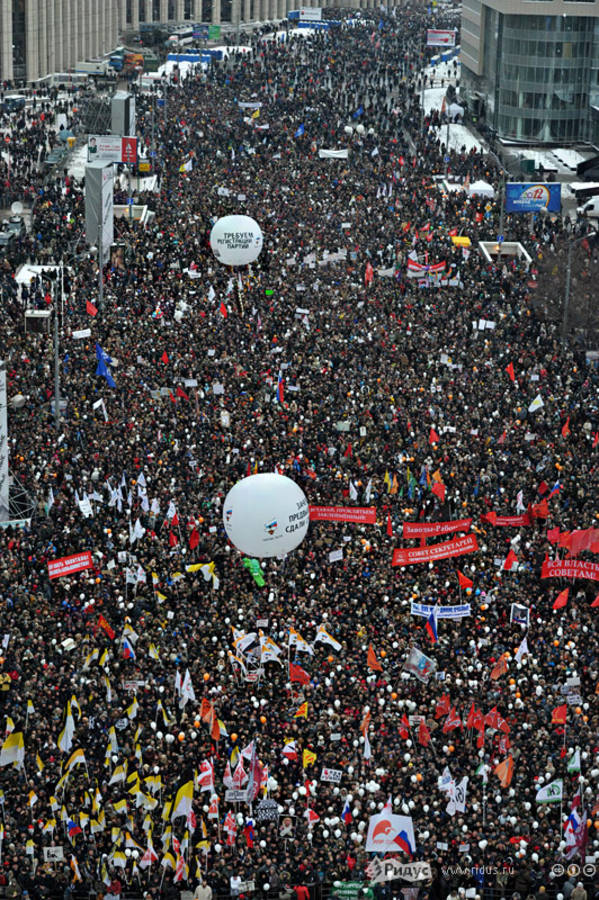 Митинг «За честные выборы» на проспекте Сахарова в Москве 24 декабря 2011 года. © Антон Тушин/Ridus.ru