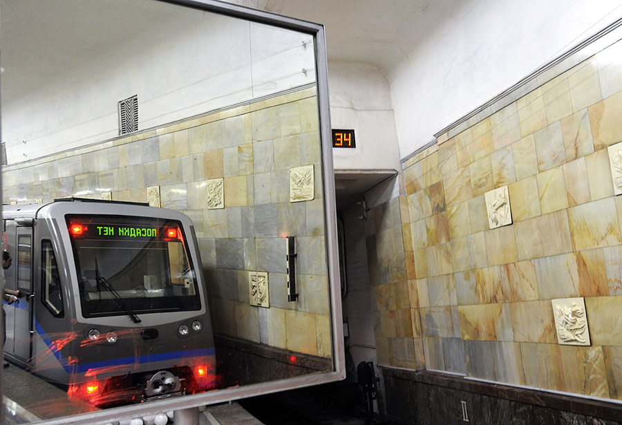 Поезд «Русич» в метро. © Сергей Пятаков/РИА Новости