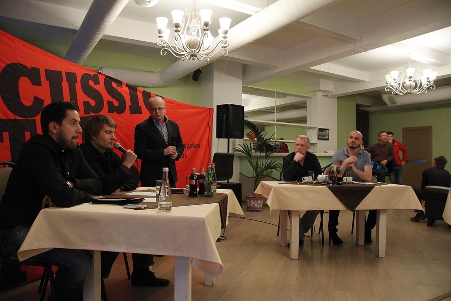 24 апреля 2013 года в политическом клубе «Модус» в Москве прошли дебаты между националистами и ЛГБТ-активистами. © «Модус Агенди»