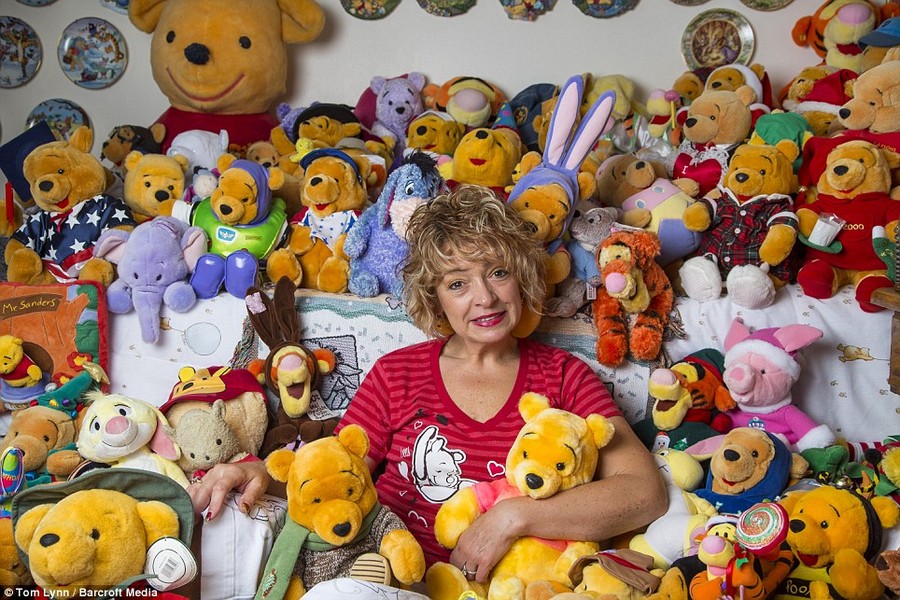 World's number one fan: Guinness World Book of Records holder Deb Hoffmann is still collecting Winnie the Pooh merchandise - despite already owning 8,900 items 