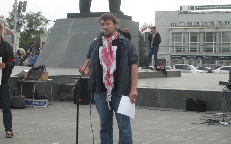 Выступление Андрея Терёхина на митинге-встречи с участниками автопробега 