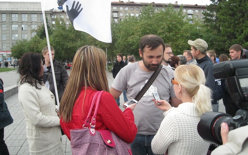 Общение Пономарёва с журналистами, г. Новосибирск