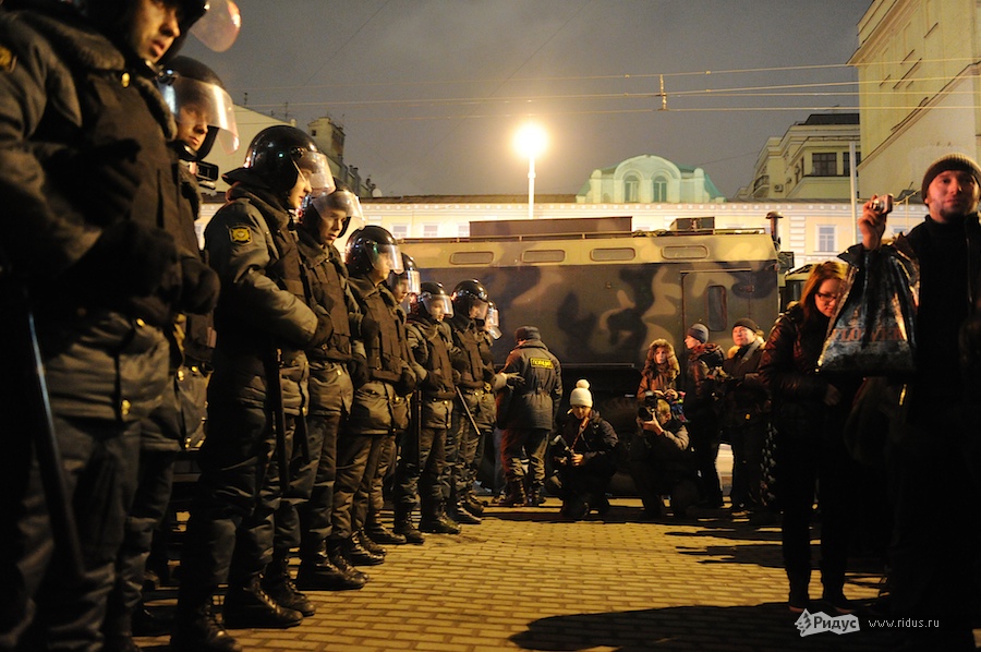 Акция протеста на Триумфальной площади в Москве 7 декабря 2011 года. © Антон Белицкий/Ridus.ru