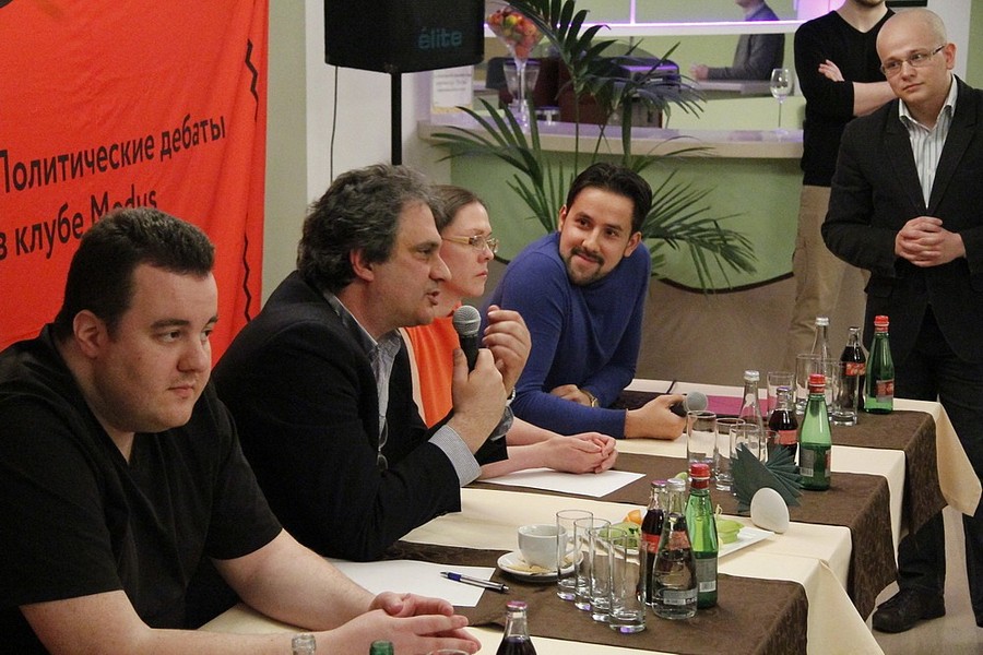 10 апреля 2013 года в политическом клубе «Модус» состоялась встреча с итальянским правым политиком Роберто Фиоре. © «Модус Агенди»