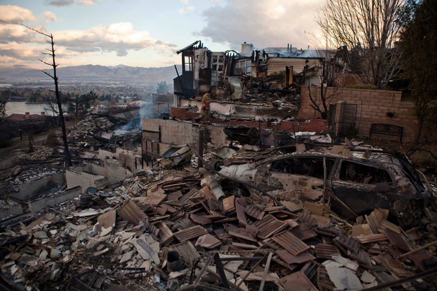 Последствия лесного пожара в Рино. © Max Whittaker/Reuters