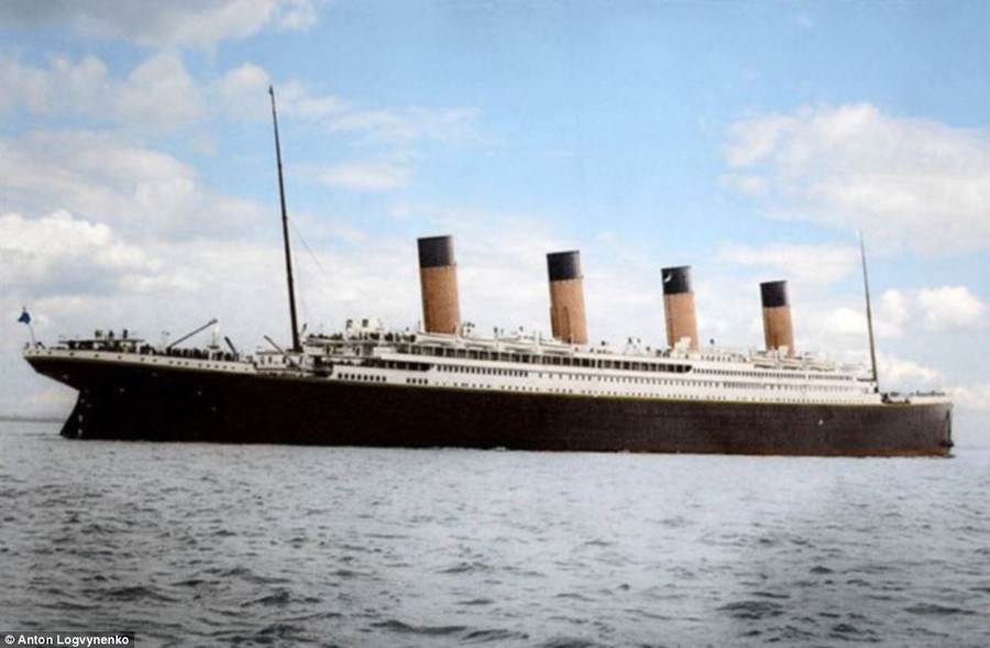 Doomed: The Titanic sank on its maiden voyage after crashing into an iceberg and killing 1,517 people 