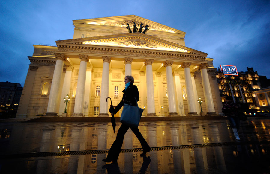 Подсветка Большого театра после реконструкции. © Владимир Астапкович/ИТАР-ТАСС