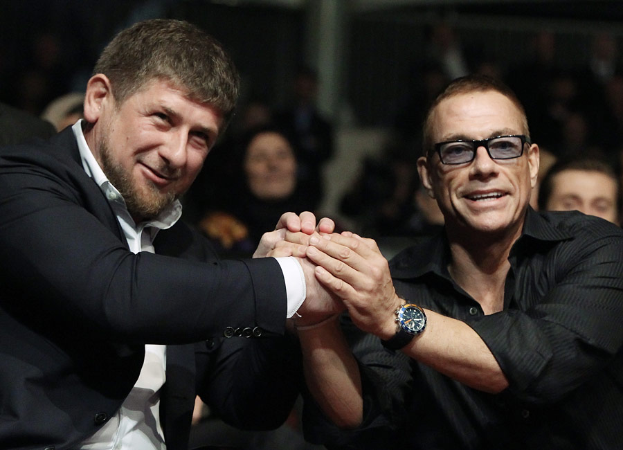 Рамзан Кадыров и актер Жан-Клод Ван Дамм (слева направо). © Валерий Мельников/РИА Новости