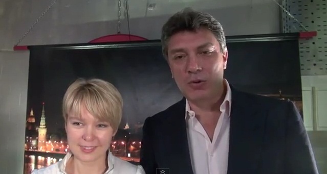 Борис Немцов и Евгения Чирикова - гости Белого форума