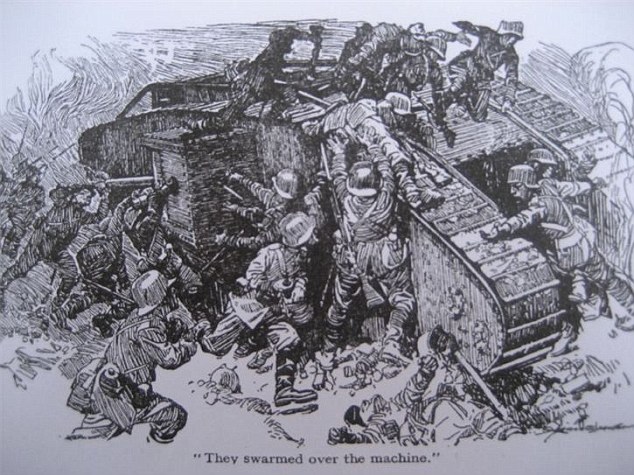Impression: This sketch illustrates the overwhelming odds faced by the Fray Bentos crew