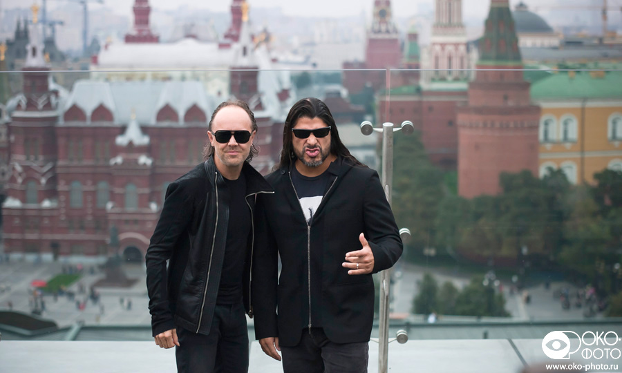 Ларс Ульрих и Роберт Трухильо (Metallica) в Москве. © Евгений Борисов / ОКО-Фото
