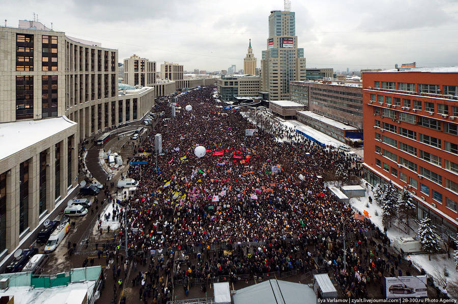 Митинг «За честные выборы» на проспекте Сахарова в Москве 24 декабря 2011 года. © Илья Варламов/Ridus.ru