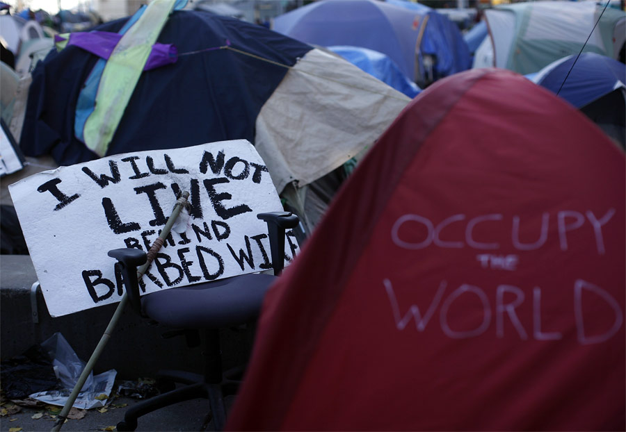 Палаточный лагерь демонстрантов в Сан-Франциско. © Robert Galbraith/Reuters