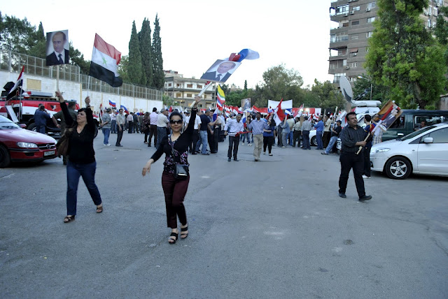 Митинг за Путина, Дамаск, Сирия