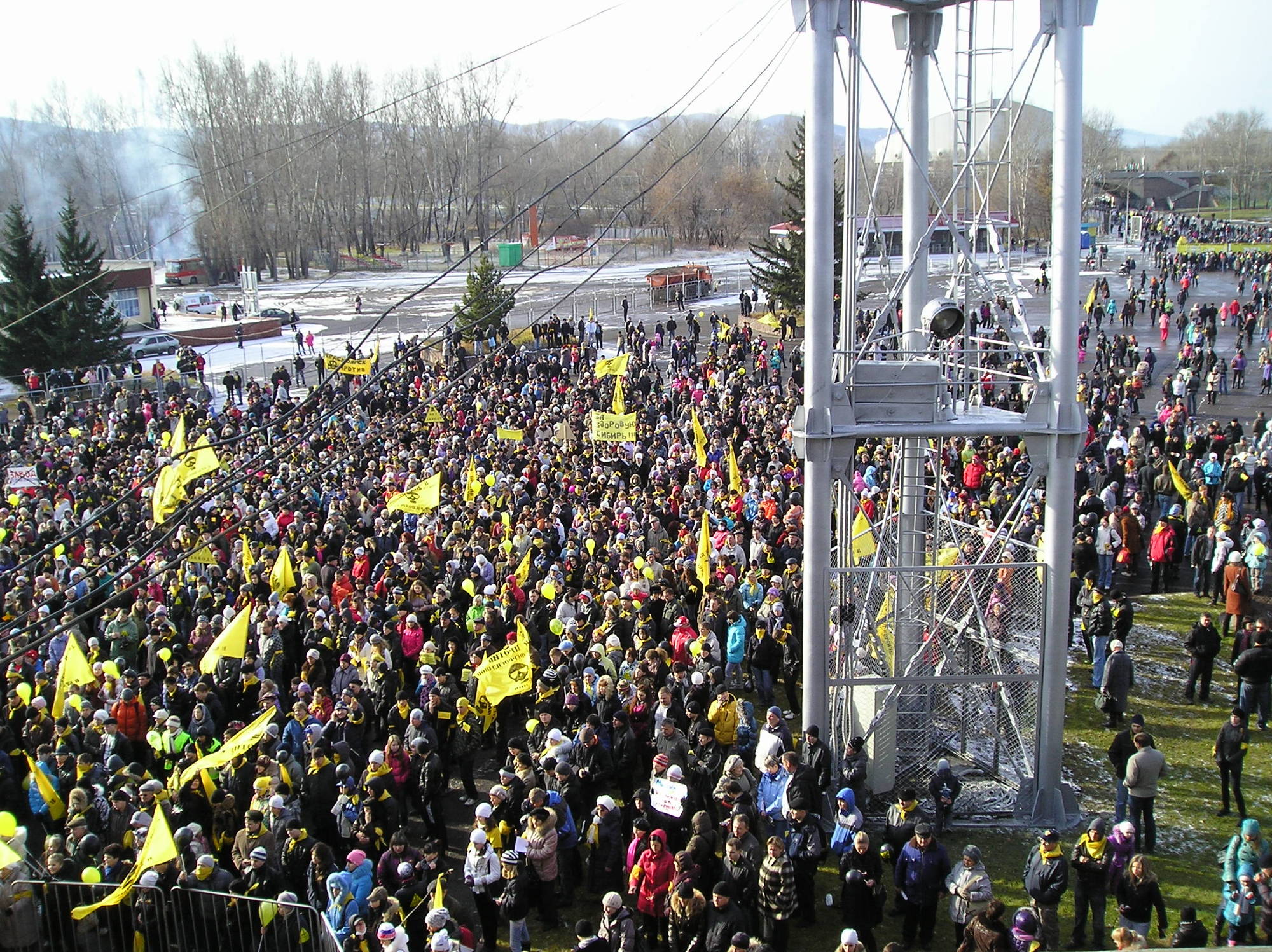 Митинг против строительства завода ферросплавов 30.10.2011 Красноярск