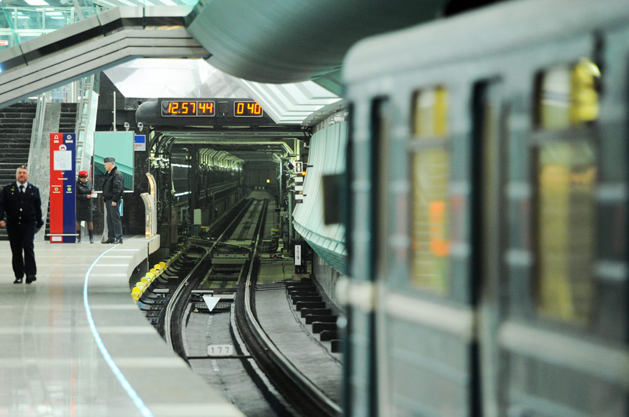 Вид на тоннель метрополитена с платформы станции «Зябликово». © Митя Алешковский/ИТАР-ТАСС