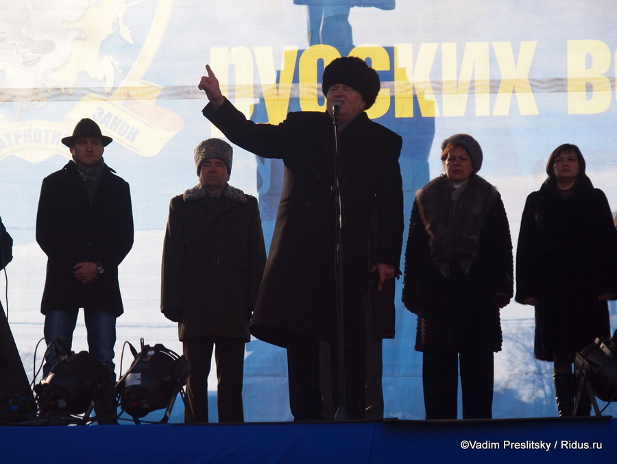 В.В. Жириновский на митинге ЛДПР в защиту Армии. Москва. ©Vadim Preslitsky