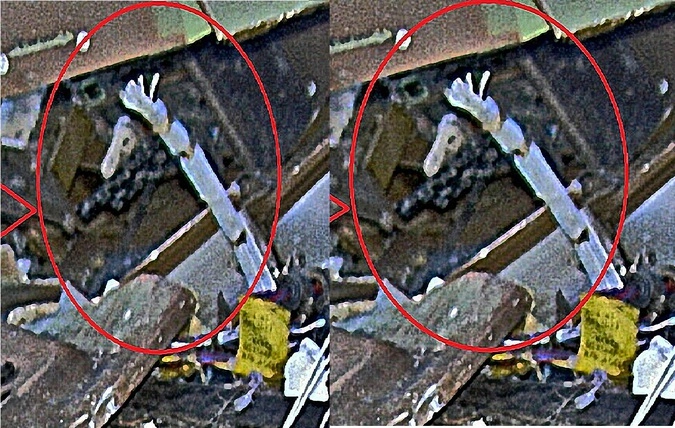 Поражающие элементы ракеты крупным планом.