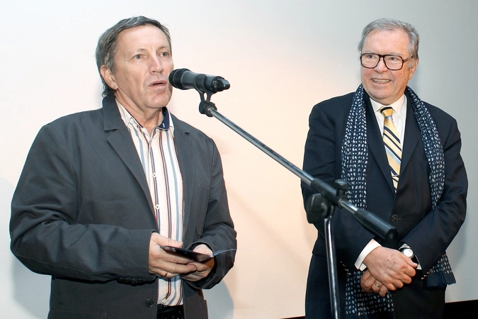 Режиссёр Кшиштоф Занусси и кинокритик Андрей Плахов на московской премьере фильма «Инородное тело»