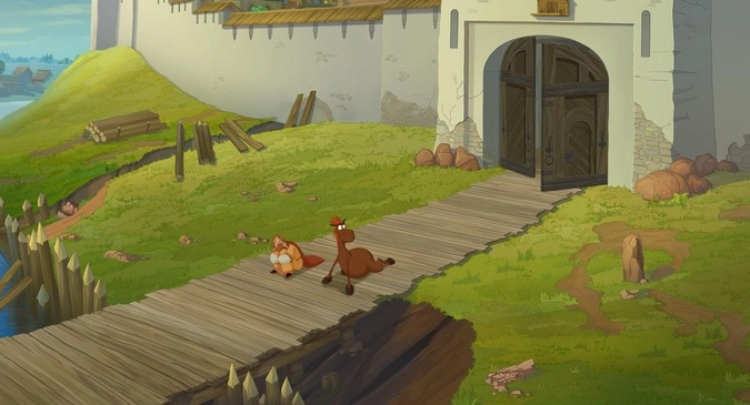Кадр из мультфильма «Три богатыря. Ход конём»