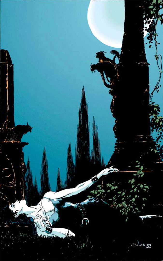 Один из образов Смерти, приведённый в российском издании графического романа Нила Геймана «Смерть»