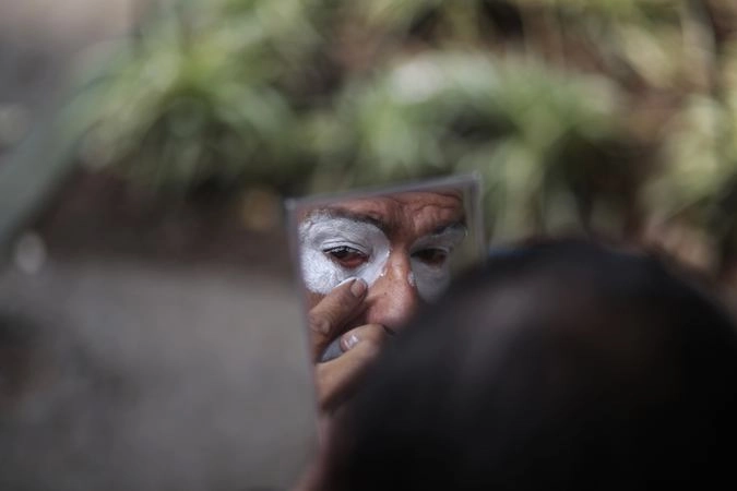 Гримерка в парке