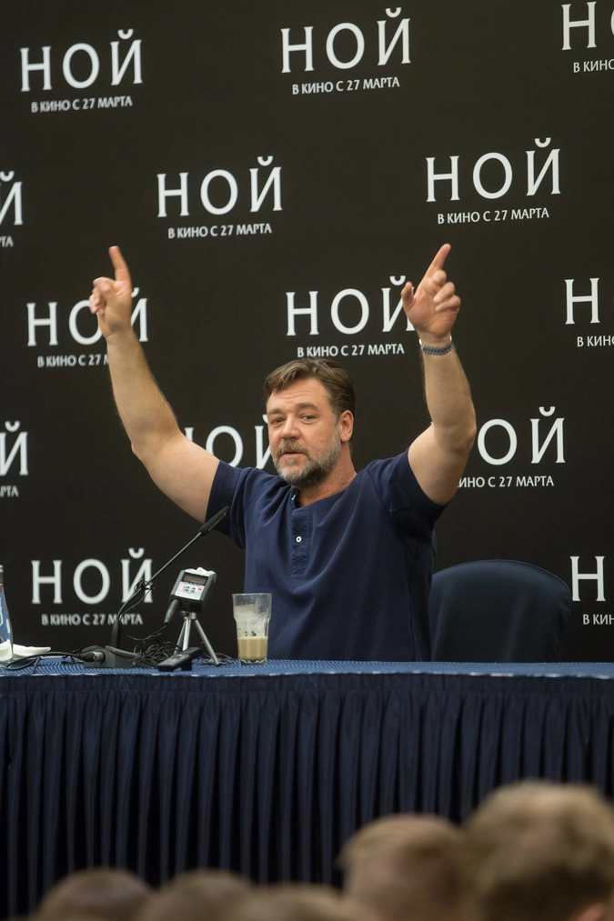 Пресс-конференция Рассела Кроу в Москве