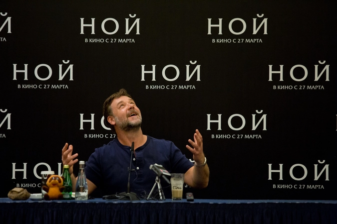 Пресс-конференция Рассела Кроу в Москве