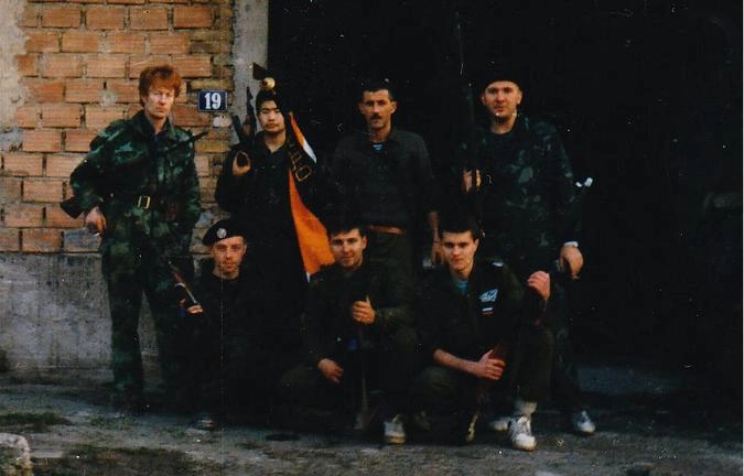 Участники Третьего Русского добровольческого отряда в Боснии.