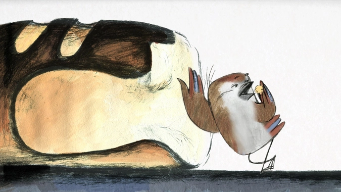 Кадр из мультфильма «Воробей Клюев»