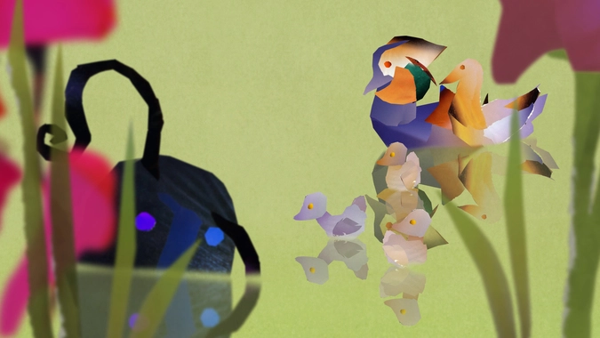 Кадр из мультфильма «Сом и луна»