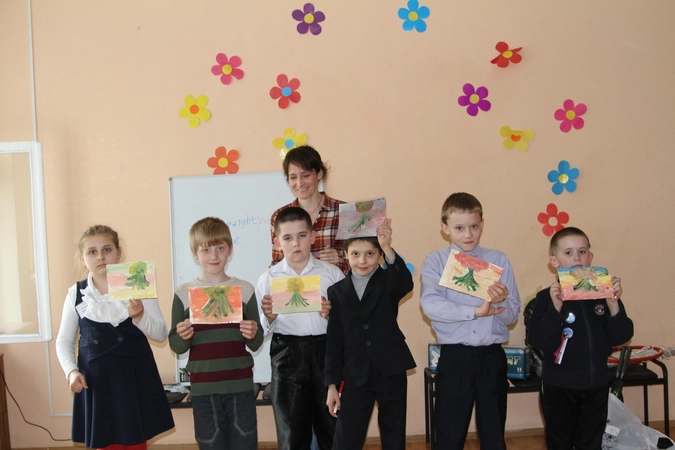 А так мы рисовали деревья!