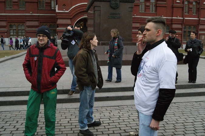 Пикетчики на Манежной площади