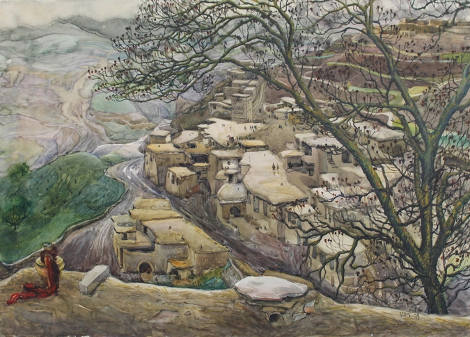 В.С. Скугарев. Дождливый день в с. Кища.