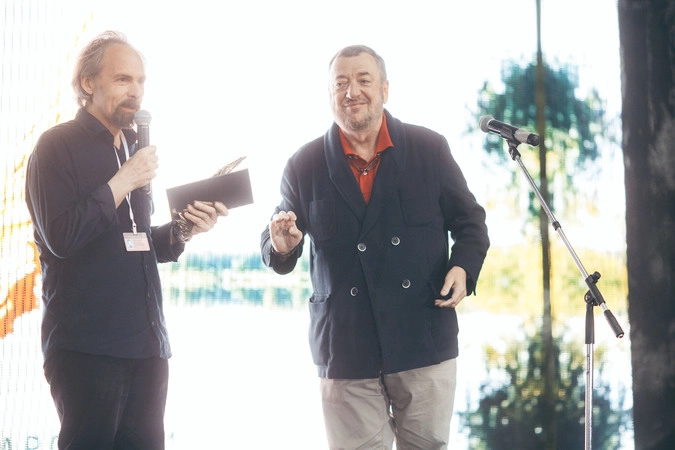 Режиссёр Константин Лопушанский и президент фестиваля Павел Лунгин.