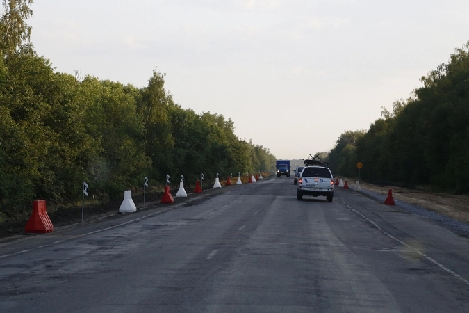 Ремонт участка дороги Орел - Липецк. 