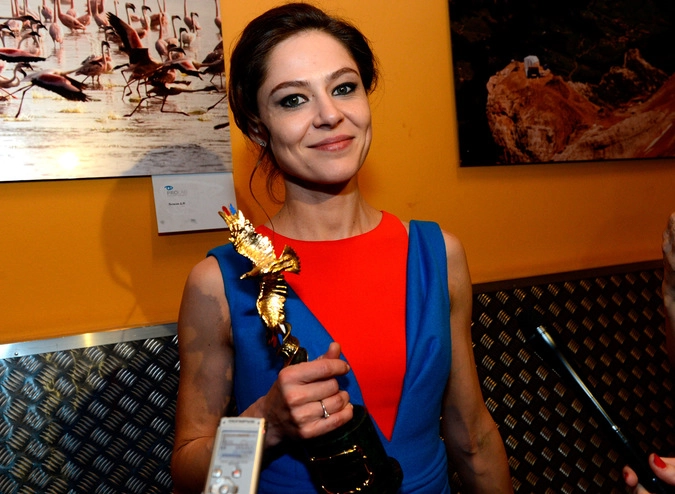 Актриса Елена Лядова на XIII торжественной церемонии вручения Национальной премии в области кинематографии "Золотой орёл".