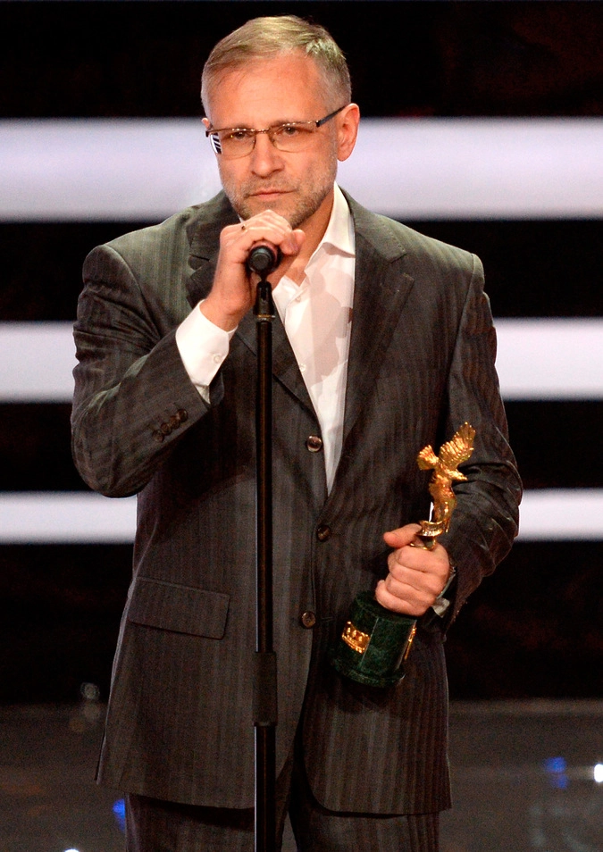 Режиссёр документального кино Аркадий Коган на XIII торжественной церемонии вручения Национальной премии в области кинематографии "Золотой орёл".