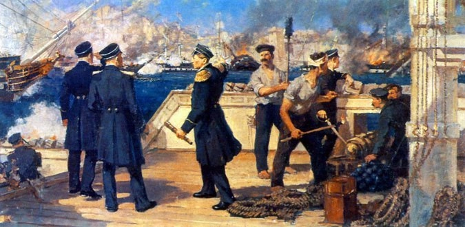 Н.П. Медовиков. П.С. Нахимов во время Синопского сражения 18 ноября 1853 г. 1952 г.