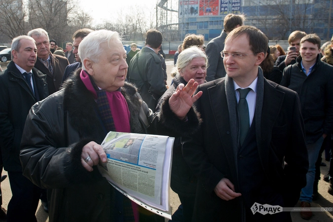 Олег Табаков и Владимир Мединский.