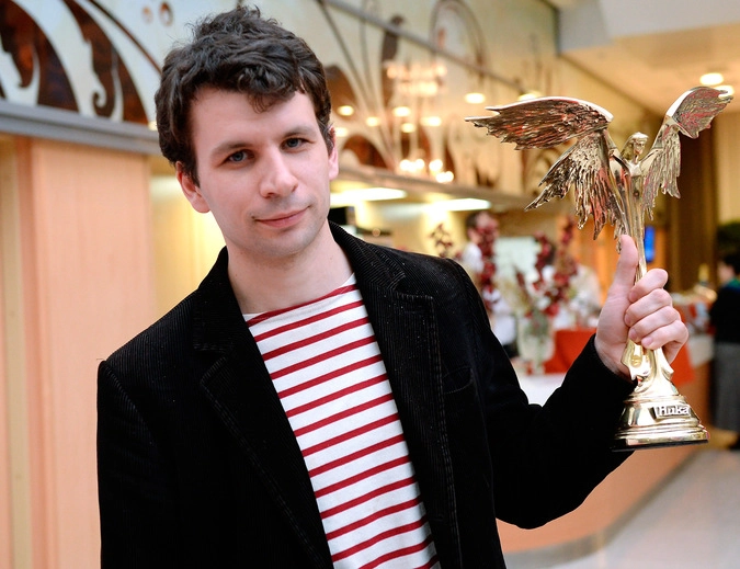 Режиссер Леонид Шмельков, получивший приз в номинации "Лучший анимационный фильм" за фильм "Мой личный лось"