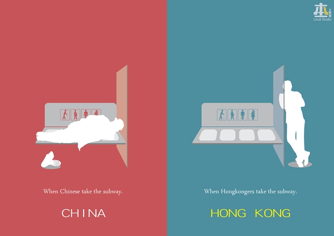 Гонконгцы не могут себе позволить лежать в общественном транспорте, словно какие-нибудь китайцы!