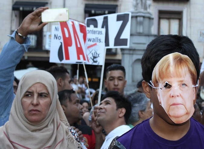 Митинг в Германии в поддержку мигрантов