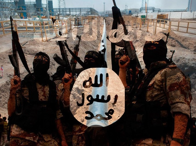 Террористы на фоне флага игил. Символ ИГИЛ. Исламское государство арт.
