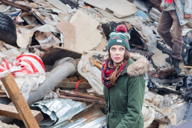 Режиссер на площадке.